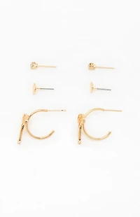 LA Hearts 3 Pack Ariana Earrings
