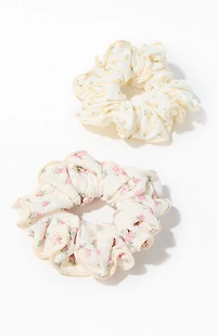 LA Hearts 2 Pack Ditsy Floral Hair Scrunchies