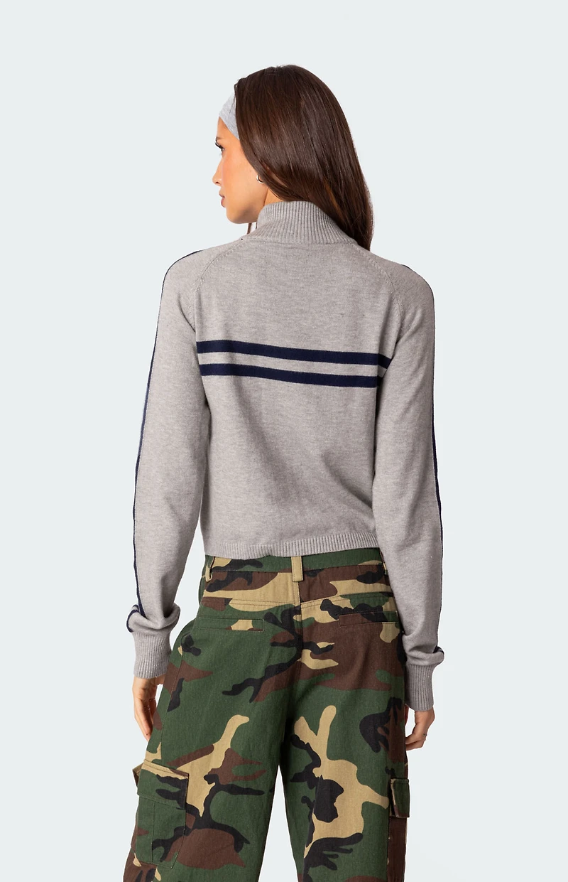 Edikted Roxanne Zip Up Knit Cardigan