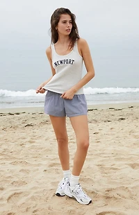 John Galt Silver Newport Embroidered Beyonca Tank Top