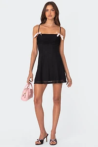 Edikted Anette Mesh Mini Dress