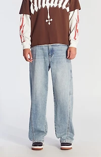 Pacsun Blake Extreme Baggy Jeans Carpenter Light Indigo