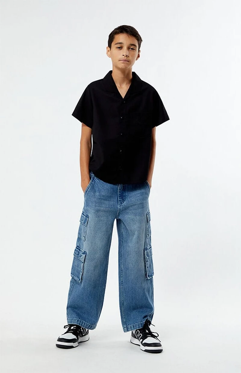 Pacsun Kids Embroidered Camp Shirt