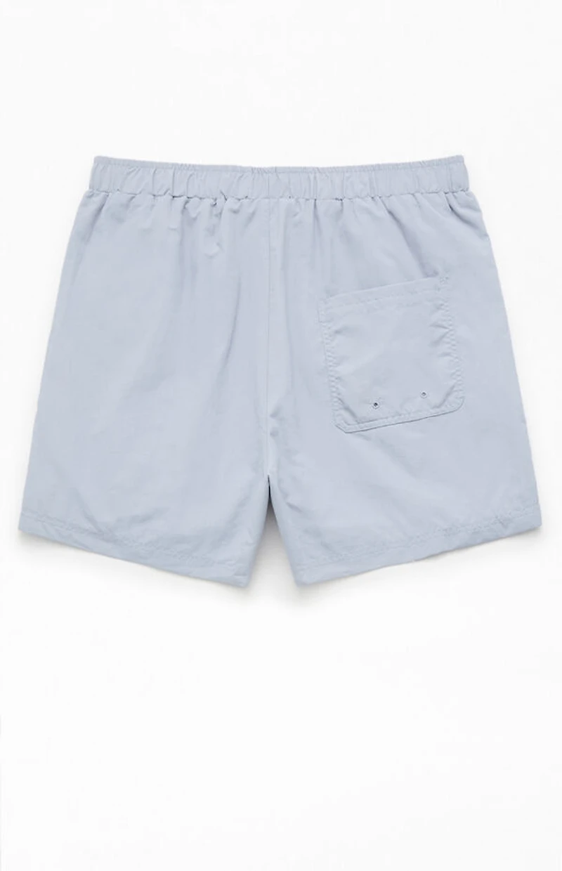 Pacsun Gray Baggy 4.5" Swim Trunks