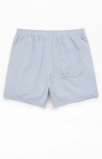 Pacsun Gray Baggy 4.5" Swim Trunks