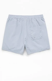 Pacsun Gray Baggy 4.5" Swim Trunks