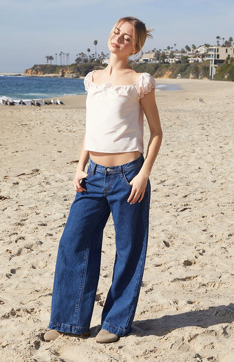John Galt Pink Striped Clarisse Off-The-Shoulder Top