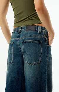 Pacsun Sloane Low Rise Ultra Baggy Jeans Dark Blue