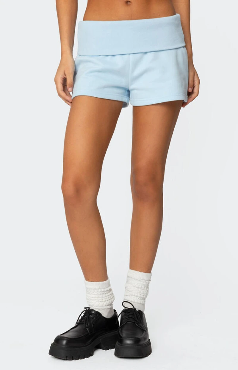 Edikted Super Fold Over Sweat Shorts