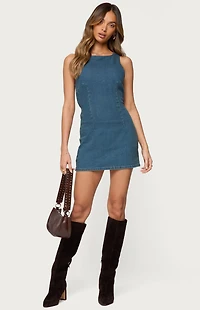 Edikted Zurey Stretchy Denim Romper
