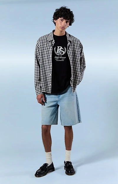 Pacsun Parker Baggy Jorts Light Blue