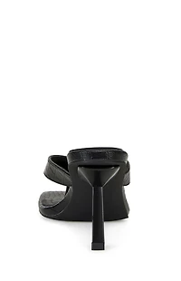 AZALEA WANG Women's Black Umberta Crocodile Skin Stiletto Heels