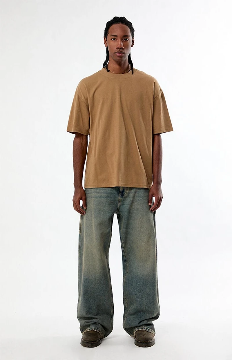 Pacsun Brown Basic Oversized T-Shirt