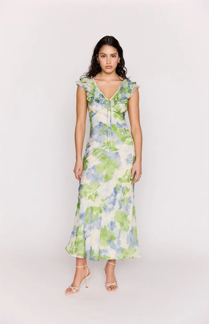 MINKPINK Carrie Ruffled Midi Dress