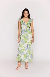 MINKPINK Carrie Ruffled Midi Dress