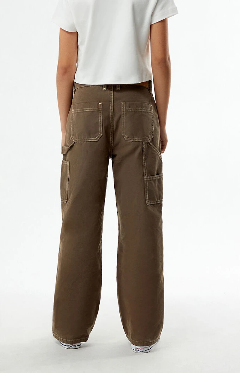 Pacsun Kids Baggy Pants Carpenter Brown