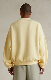 Fear of God ESSENTIALS Garden Yellow '90s Fit Fleece Crew Neck Sweatshirt