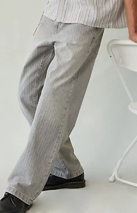 Pacsun Dylan Baggy Jeans Tonal Stripe Gray