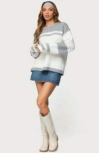 Edikted Nogah Stripey Oversized Sweater