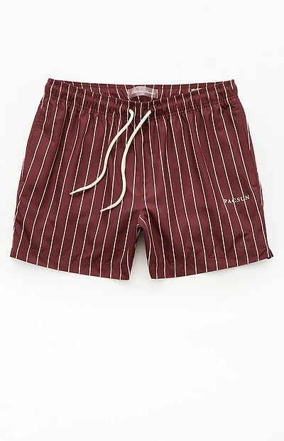 Pacsun Red Sea Striped 4.5" Swim Trunks