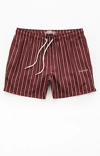 Pacsun Red Sea Striped 4.5" Swim Trunks
