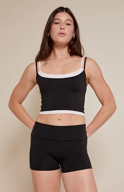 PAC 1980 WHISPER Active Low Rise Fold-Over Micro Biker Shorts