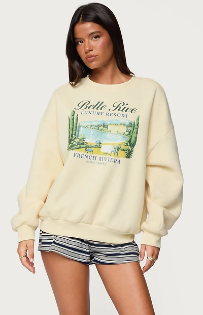 Edikted French Riviera Oversized Sweatshirt
