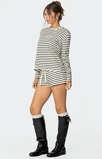 Edikted Jordyn Striped Drawstring Shorts
