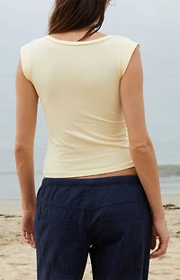 John Galt Yellow Amara Tank Top