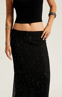 Beverly and Beck Sequin Midi Skirt