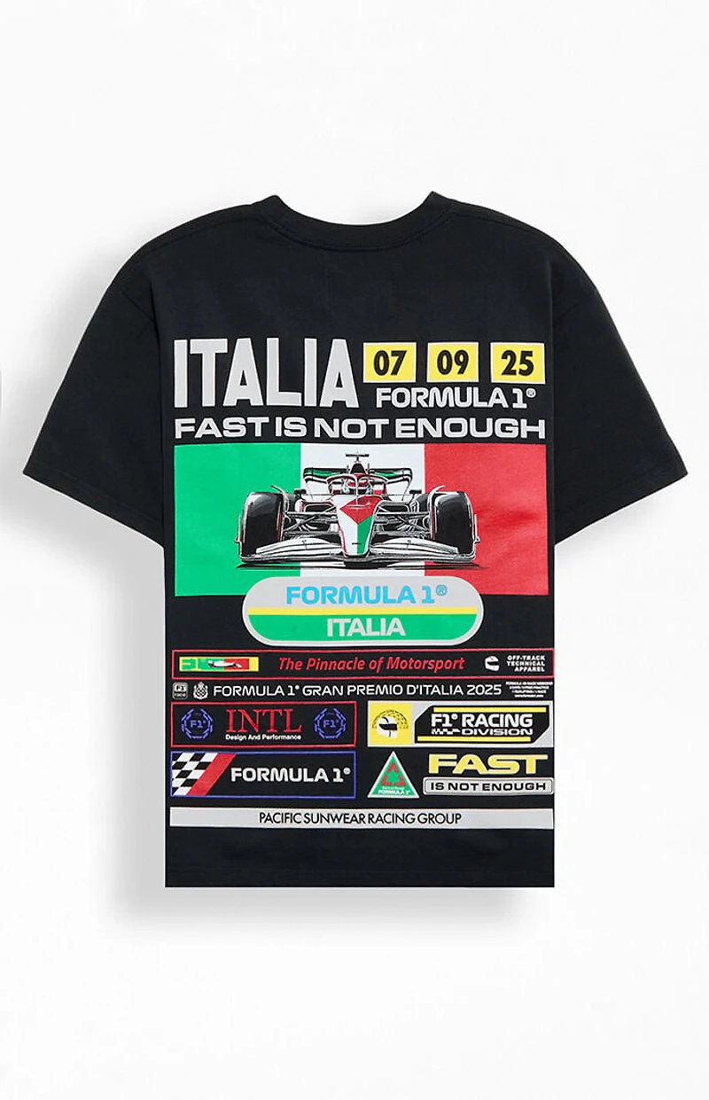 Formula 1 x Pacsun Black Monza Italy 2025 T-Shirt
