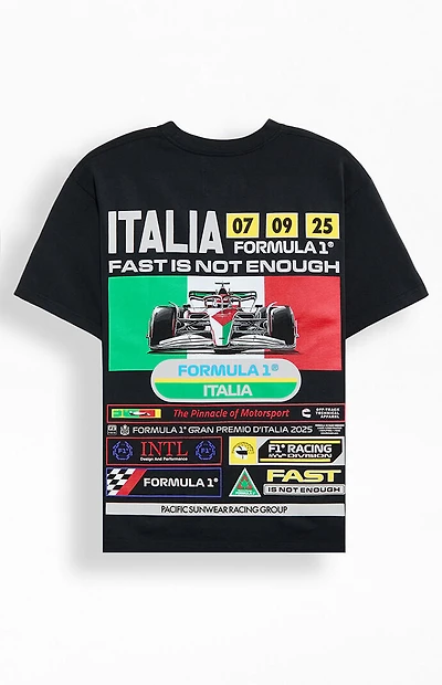 Formula 1 x Pacsun Black Monza Italy 2025 T-Shirt