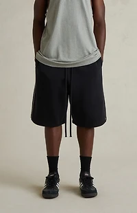 Fear of God ESSENTIALS Jet Black & Cloud White Basketball Fleece Sweat Shorts