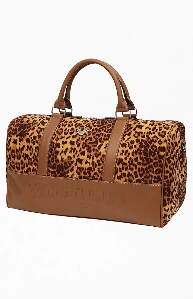 True Religion Leopard Weekender Bag