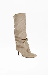 AZALEA WANG Women's Randall Nude Stiletto Slouch Boots