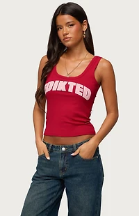 Edikted Girly Ribbed Tank Top