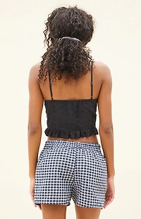 Beverly and Beck Eyelet Corset Top