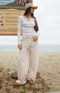 John Galt Cream Athern Thermal Long Sleeve Top