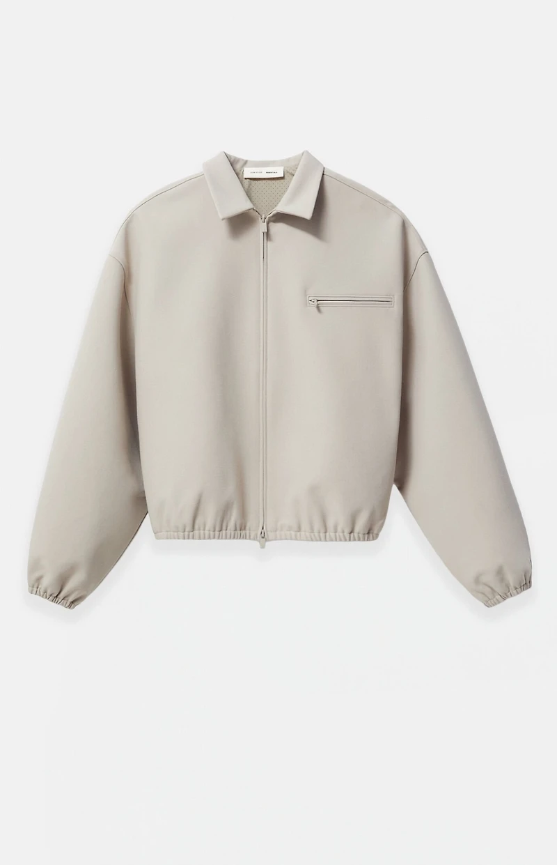 Fear of God ESSENTIALS Timber Bonded Canvas Zip Up Jacket