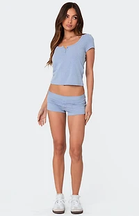 Edikted Lorelei Printed Pointelle Top