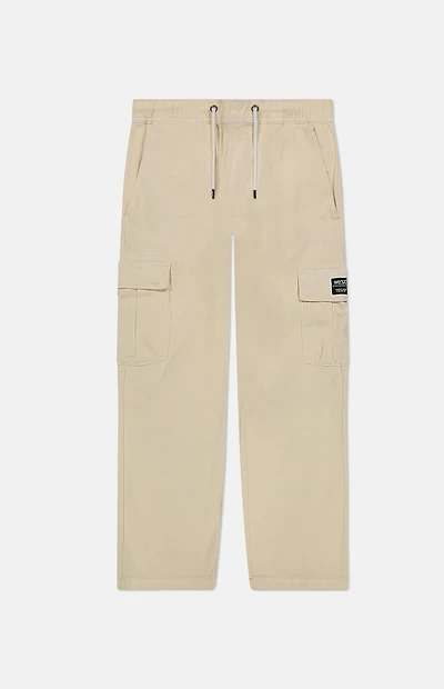 WeSC Cream Open Bottom Cargo Pants