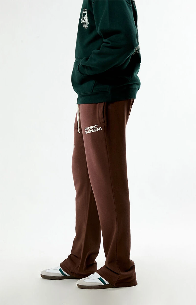 Pacsun Washed Brown Terrain Straight Leg Sweatpants