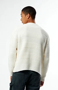 Pacsun Cream Allan Jacquard Crew Neck Sweater