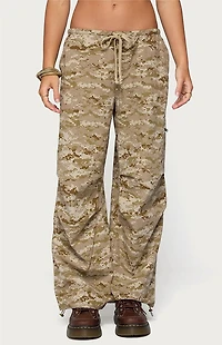 Edikted Demey Camo Baggy Pants