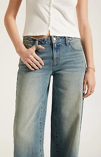 Pacsun Casey Low Rise Baggy Jeans Medium Blue Tint