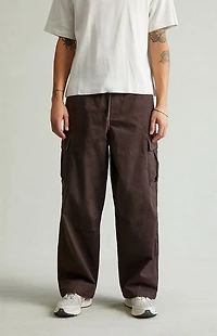 Pacsun Ryder Ultra Baggy Cargo Pants Stretch Brown