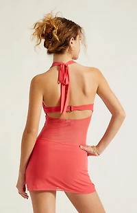 Third Charm Kaya Mesh Hardware Bustier Mini Dress