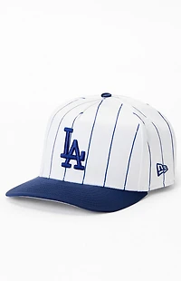 New Era LA Dodgers 9FIFTY Satin Pinstripe Snapback Hat