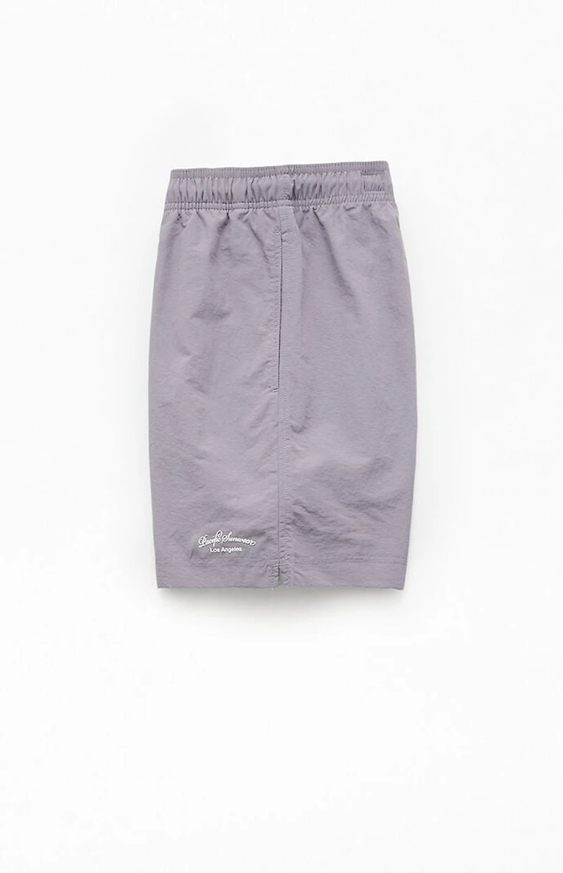 Pacsun Silver Collegiate 6.5" Swim Trunks