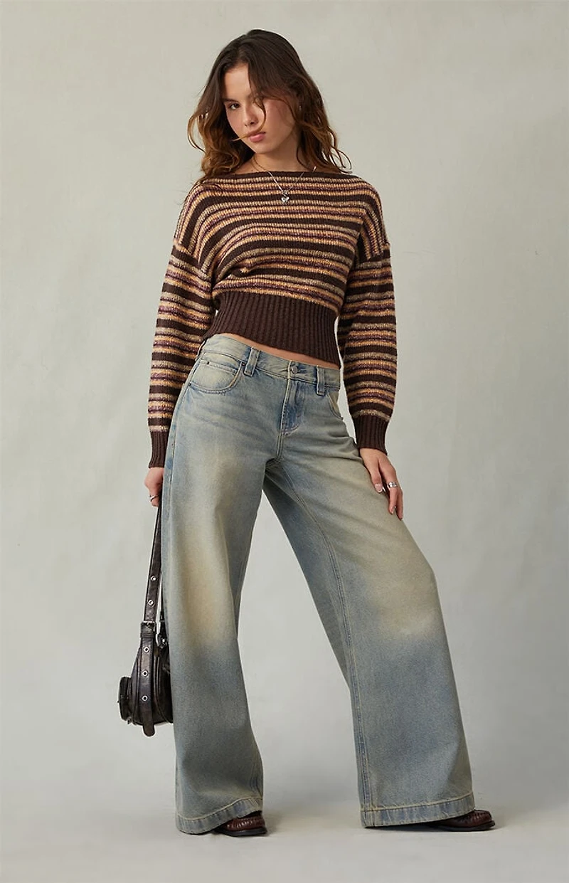 Pacsun Sloane Low Rise Ultra Baggy Jeans Light Blue Tint